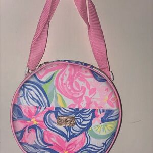 Lilly Pulitzer - Floral Round Handbag - Pink and Blue